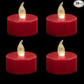 LED Tea Lights Candles- 24PACK Red Flameless Candles Realistic and Bright Flickering Long Lasting 200Hours for Holiday Celebration,Party, Home Decoration,Battery Operated