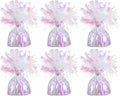 Metallic Balloon Weights, Pink Iridesecent Birthday Party Favors, Novelty and Gag Gifts, 5.5" Inches, 6-Pack