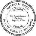 MaxMark Round Notary Pre-Inked Stamp for State of Wyoming
