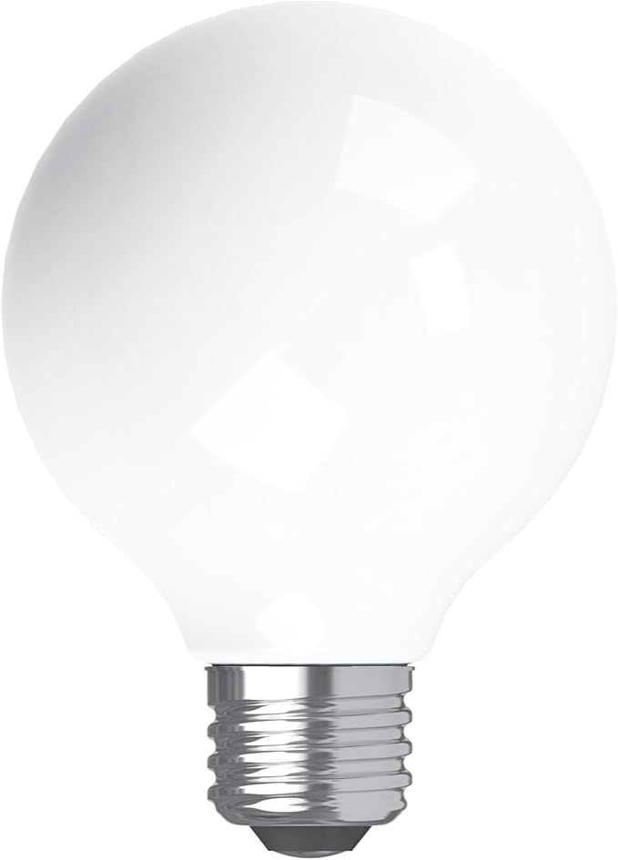 GE Refresh LED Light Bulbs, 60 Watt, Daylight, G25 Globe Bulbs, Medium Base (2 Pack)