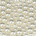 300Pcs Cream Polished No Hole Faux Pearl Beads for Vase Filling Decorations, Plastic Pearls Vase Fillers, Table Scatters, Wedding Centerpiece, Home Decor, 8/14/20 mm