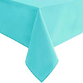 Hiasan Solid Square Tablecloth - Waterproof and Spillproof Washable Polyester Fabric Table Cloth for Kitchen and Dining Room, Aqua, 30 x 30 Inch