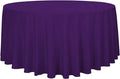 sancua Round Tablecloth - 120 Inch - Water Resistant Spill Proof Washable Polyester Table Cloth Decorative Fabric Table Cover for Dining Tables, Buffet Parties and Camping, Purple