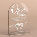 Acrylic Wedding Sign Wedding Signs for Ceremony Open Bar Sign for Wedding Modern Calligraphy Arch Acrylic Table Top Sign for Wedding Reception and Event Party Table