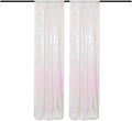 Iridescent White Sequin Backdrop Curtains 2 Panels 2FTx8FT Glitter Iridescent White Photo Backdrop Party Wedding Baby Shower Curtain Sparkle Photography Background
