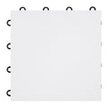 IncStores 3/8" Thick Snap Together Dance Flooring Tiles | 12”x12” Printed Vinyl Dance Floor Tiles for Practice & Performance | White | 9 Tile Pack