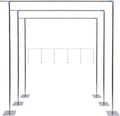 49ft*10ft Adjustable Telescopic Portable Pipe and Drape Backdrop Stand Kit Splitly, Heavy Duty Wedding Party Event Studio Photography Background Support System Trade Show Curtain Frame Stand