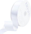 White Satin Ribbon 1-1/2 inch X Continuous 100 Yards, Single Face Polyester Ribbon Perfect for Gift Wrapping, Flower Bouquet, Wedding Decor, Crafts, Bow Making, Sewing and More