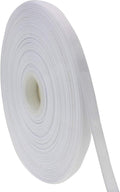 Jesep One Roll 100 Yards 3/8" Soild Grosgrain Ribbon Boutique Gift Wrapping Package Ribbon, DIY Crafts Bow Hair Headband Accessories Assorted Ribbon#29(3/8" 10mm, White)