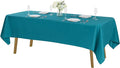Rectangle Tablecloth 60x102 inch Washable Polyester Fabric Table Cloth for Wedding Party Dining Banquet Decoration（60x102, Teal）