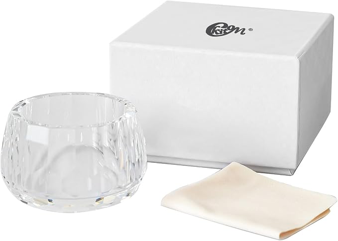 kitCom Crystal Jewelry Jar, Crystal Wedding Candy Buffet Jar, Home Decoration Party Cotton Swab Storage, Office Birthday Gift