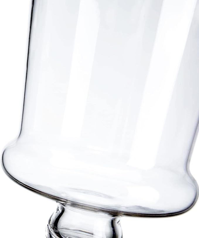 Glass Apothecary Jars, Clear Candy Bowl Dishes Holder Elegant Storage Buffet Display, Decorative Wedding Candy Organizer Canisters (Height: 16" Body: 6")