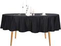 Ascoza 2pack 70 Inch Black Round Tablecloth in Polyester Fabric for Wedding/Banquet/Restaurant/Parties
