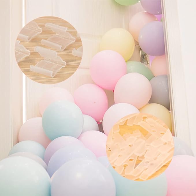 200 Pcs Balloons Mouth Clamp Transparent Balloon Closure the V-shaped Balloon Clip Plastic Balloon Tying Tools for Quickly Knotting and Sealing Balloons【Large capacity packaging】