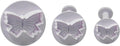 pson 3Pcs Plunger Cookie Cutter Set, Mini Plastic Biscuit Molds for Cake Decorating, Baking, Fondant, and DIY Crafts(Butterfly)