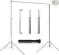 Photo Video Studio Backdrop Stand, 9.19ft Stainless Steel Backdrop Support System Background Stand with Carry Bag for Portrait & Studio Photography