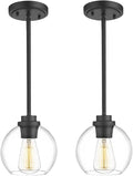 Pendant Light Fixtures,Pendant Lights Kitchen Island with Adjustable Hanging Pole Ceiling for Kitchen Island, Dining Room, Bedroom, Hallway- 2 Pack