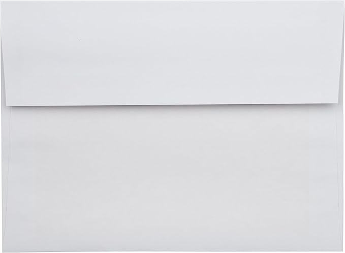 LUXPaper A7 Foil Lined Invitation Envelopes | Peel & Press | 5 1/4" x 7 1/4" | White w/Gold LUX Lining | 60lb. Text | 250 Qty