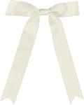 30 Pcs Ivory Satin Bows 6 X 10 Inch Premade Bows with Twist Tie for Wedding Florist Decor, Cake Pops,Christmas Tree & Gift Wrapping(Ivory)