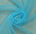 VDS Turquoise Organza Fabric, 50 Yards Continuous, 45” Wide, Wedding Party Decoration Iridescent Crystal Sheer Shiny Organza Tulle Bridal Dress DIY Crafts Costume Sewing Backdrop Arch Cloth