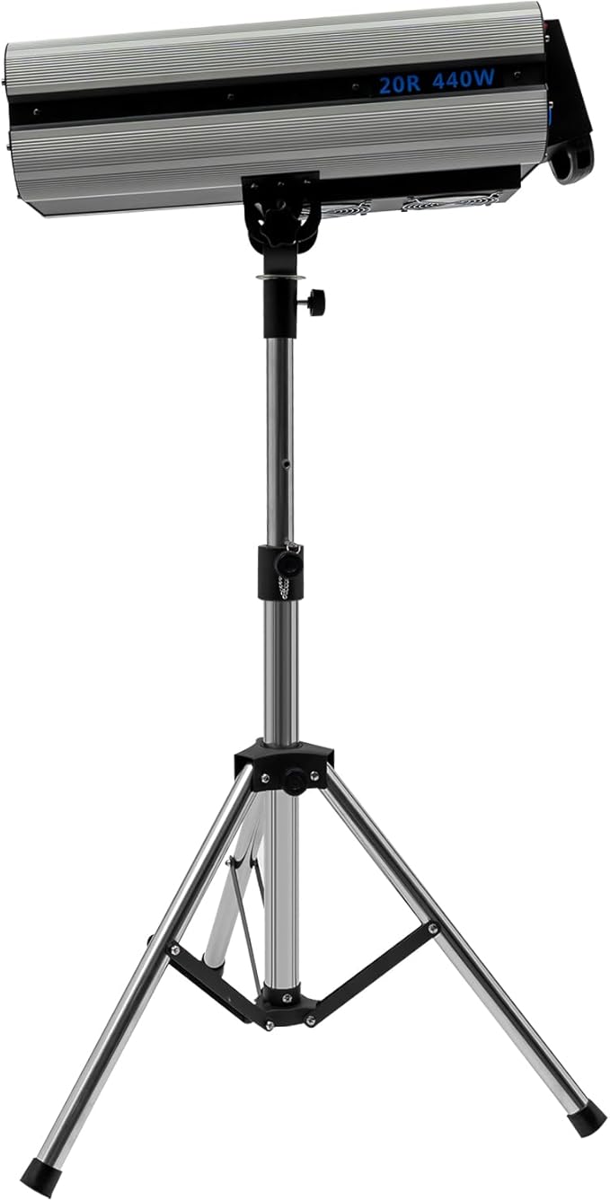 Follow Spotlight for Stage, 440W LED Spot Light DJ Lighting with Control Panel & Adjustable Stand, Disco Ball Light for Party Theater Wedding Show, 6 Colors, 328.08-393.7ft