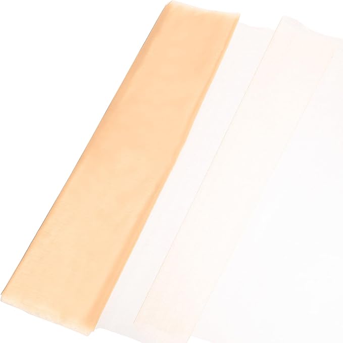 uxcell 19" by 5.5 Yard Tulle Fabric Backdrop Curtains for DIY Tutu Skirt Shower Decor Wedding Crafts Birthday Party Supplies, Apricot
