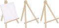 MECCANIXITY Mini Wood Display Easels, 11.8"x7.9"A-Frame Painting Tabletop Easels Holder Stand for Artists Beginners Displaying Small Canvases Art Photos Business Cards(Pack of 3, Wood Color)
