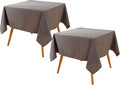 Craft And Party 2 Pack Square Tablecloth 54 x 54 Inch Charcoal Tablecloth, Polyester Fabric Washable Table Cloth for Home, Party, Wedding or Restaurant Use.