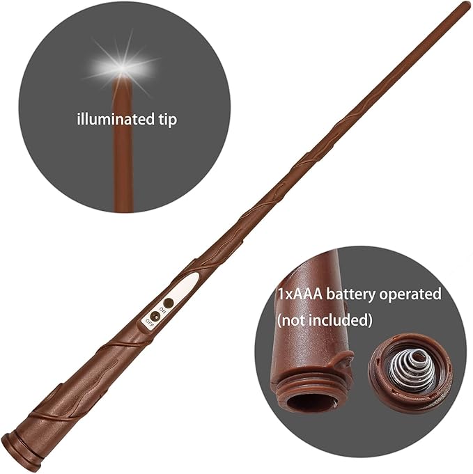 Leejec 10 Pcs of 10.8" Floating Candles with Magic Wand Remote, Halloween Decorations, Indoor Christmas Home Decor, Flickering Warm Light, Battery Operated Flameless Taper LED Electric Window Candle