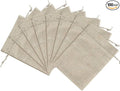 Lucky Monet 25/50/100PCS Burlap Gift Bags Wedding Hessian Jute Bags Linen Jewelry Pouches with Drawstring for Birthday, Party, Wedding Favors, Present, Art and DIY Craft (100Pcs, Cream, 3” x 4”)