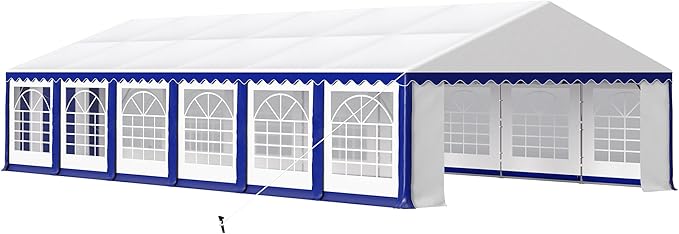 HERA'S PALACE 20'x 40' Outdoor Tents for Parties Large Canopy Tent with 14 Removable Sidewalls Heavy Duty Party Tent for Graduation Wedding and Birthday (Blue)
