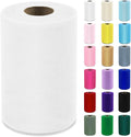 White Tulle Fabric Roll 6 Inch X 100 Yards (300ft) Mesh Tulle Ribbon for Gift Wrapping, Tutus, Wedding, Party Decorations, DIY Crafts