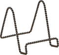 Tripar Decorative Twisted Wire Stand, Black Display (4 Inch Depth) - Tabletop Display - Handcrafted Square Edge Design for Sleek & Modern Look - Perfect for Kitchen Cookbooks, Plates, Photos & More