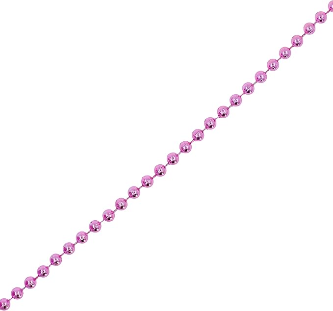 Mandala Crafts Faux Pink Pearl Beads Garland - 4mm 44 Yds Pink Pearl Strands Spool Pearl String Bead Roll for Wedding Party Christmas Tree Decoration