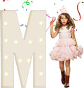 EUFONY Marquee Letters 4 Feet Tall, 4 FT Marquee Light Up Letters, Giant Light Up Letters 4FT for Birthday Party Baby Shower Gender Reveal Graduation Prom Decorations, Letter M with LED Lights DIY Kit