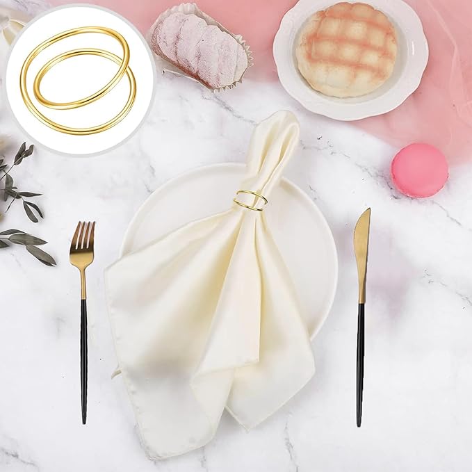 Gold Napkin Rings - 36 PCS Metal Spiral Napkin Rings(Spiral) Napkin Holders Buckles for Family Dinner, Wedding, Party,Table Decorations