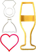 BRIDAL SHOWER ENGAGEMENT WEDDING COOKIE CUTTER SET OF 4 MADE IN USA