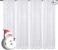 White Sequin Backdrop 2FTx8FT 4 Panels Curtains Party Curtains Sparkle Glitter for Birthday Wedding