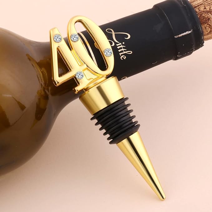 24 Pack 40th Birthday Favors For Guests 40 Years Old Wine Bottle Stopper With Gift Box For 40th Wedding Gift Party Favor Decoration