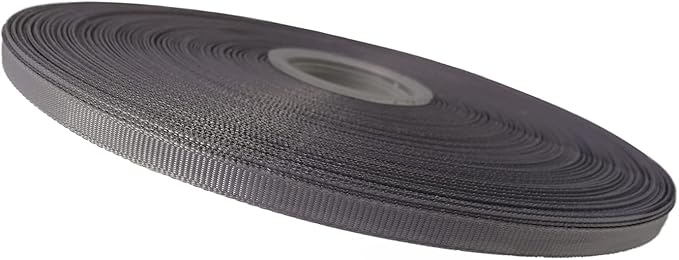 Jesep One Roll 100 Yards Soild Grosgrain Ribbon Boutique Gift Wrapping Package Ribbon, DIY Crafts Bow Hair Headband Accessories Assorted Ribbon #09(1/4" 6mm, Gray)
