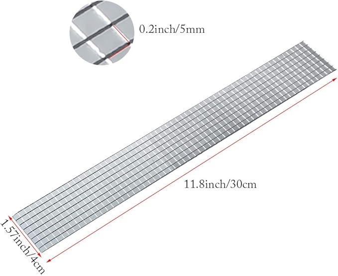 PP OPOUNT 9440 PCS Self Adhesive Mirror Mosaics Sheets, 5 x 5 mm Silver Mirrors Mosaic Square Glass for Craft,Home Decorations