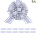 6Pcs 6inch Pull Bow Gift Wrapping,Pull Bow For Gift Basket, Gift Bag Box Wrapping Decor, Valentines Day, Birthday, Anniversary, Wedding, Flower Packaging (Gray)