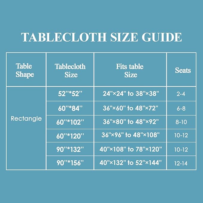 VidaFete Tablecloth 6 Pack 90 * 132inch Rectangle Table Cloth Polyester,Stain Wrinkle Resistant Polyester Dining Table Cover for Kitchen Dinning Party Wedding Rectangular Buffet Decoration(Sagegreen)