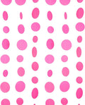 Hot Pink Paper Garland Circle Dot Party Banner Wall Streamers Backdrop Ceiling Hanging Decorations, 20 Feet in Total