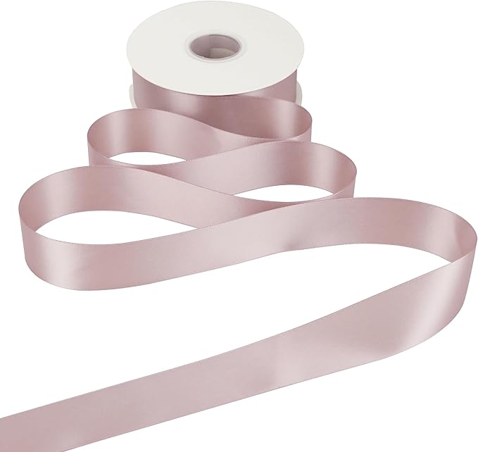 HUIHUANG Dusty Rose Ribbon 1.5 inch Double Face Satin Ribbon Silk Like Ribbons 50 Yards Roll for Gift Wrapping Bows Making Floral Bouquet Wedding Invitations Decor Party Favor Craft Supplies