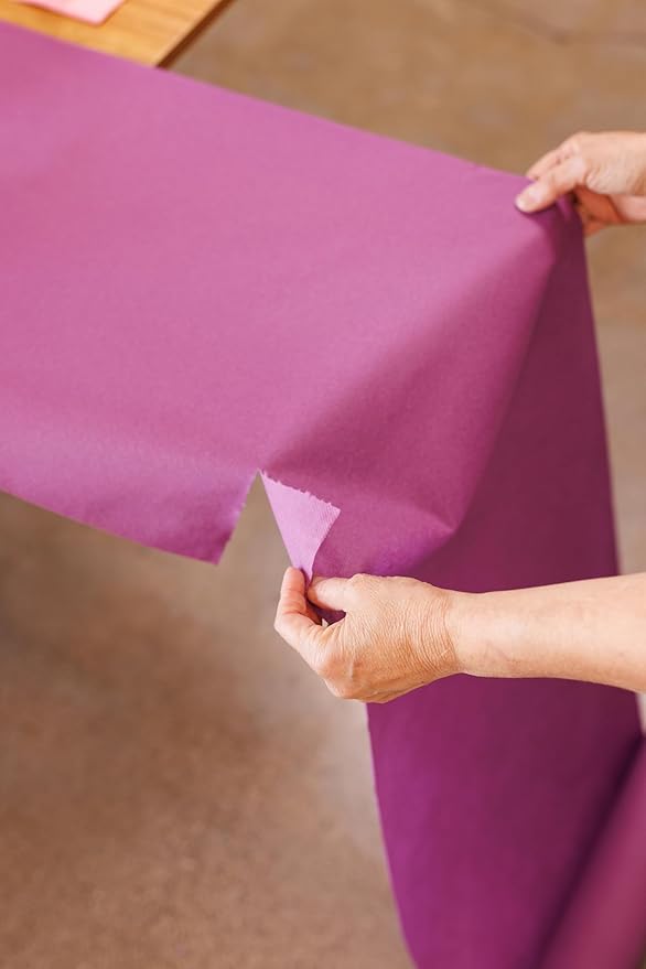 American Homestead Paper Table Runner Roll - 78 ft. Disposable Linen-Like Table Cover Roll - 20 Perforated Table Runners (16" x 48") for Parties, Weddings, and Events -Green