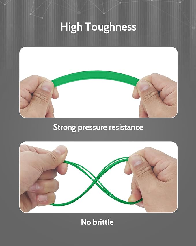 DURAMIC 3D PLA+ Filament 1.75mm 1Kg Green, PLA Plus Filament 1Kg Spool(2.2lbs) Tougher and Stronger, Dimensional Accuracy Probability +/- 0.02mm