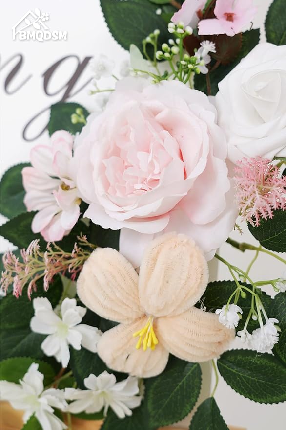 Pack of 2 Faux Flowers,Wedding Arch Flowers,Wisteria Hanging Flowers,Flower Garland Be Suited to Aisle Decorations for Wedding Ceremony(New Pink)