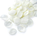 Artificial Ivory White Rose Petals 300pcs Reusable Silk Rose Petals Separated Flower Petals for Wedding Flower Girl Basket Anniversary Party Dinner Table Decoration