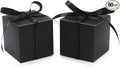 COTOPHER 60pcs Small Gift Boxes, Favor Boxes 2x2x2 inches Paper Gift Boxes with Ribbons Candy Box for Wedding Favors Baby Shower Bridal Shower Birthday Party (Black)